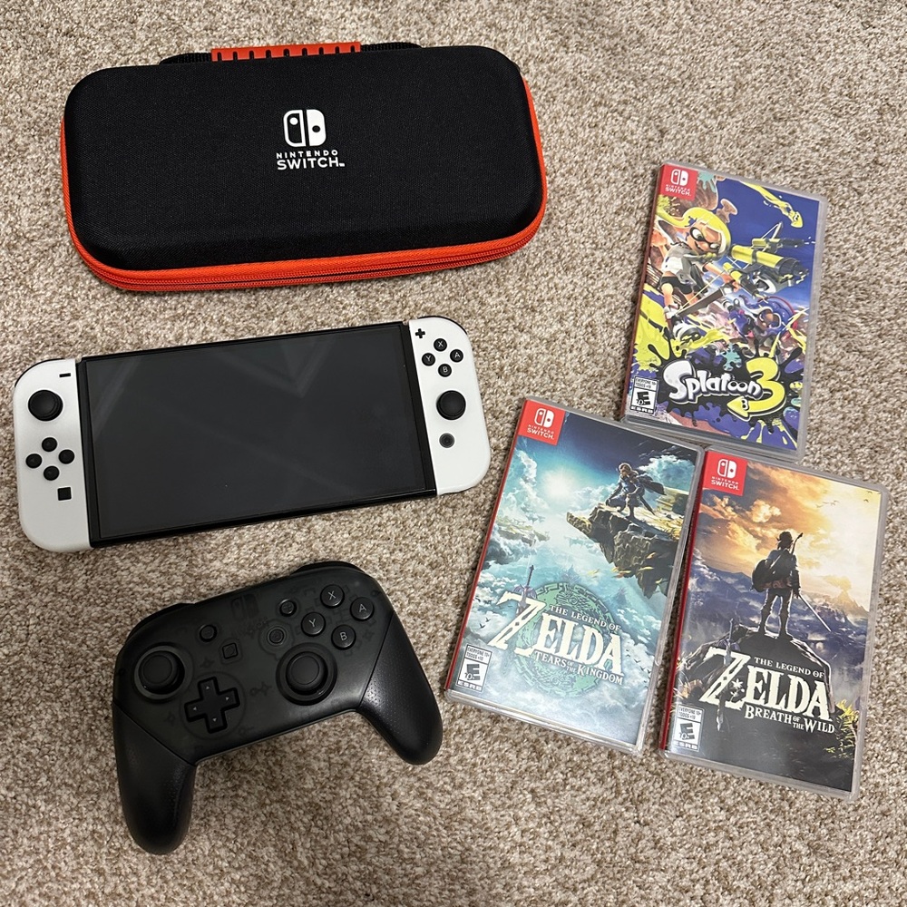 Nintendo Switch Handheld Console - White and Black